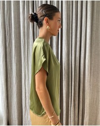 SILK MAGNOLIA - 100% Silk T-shirt