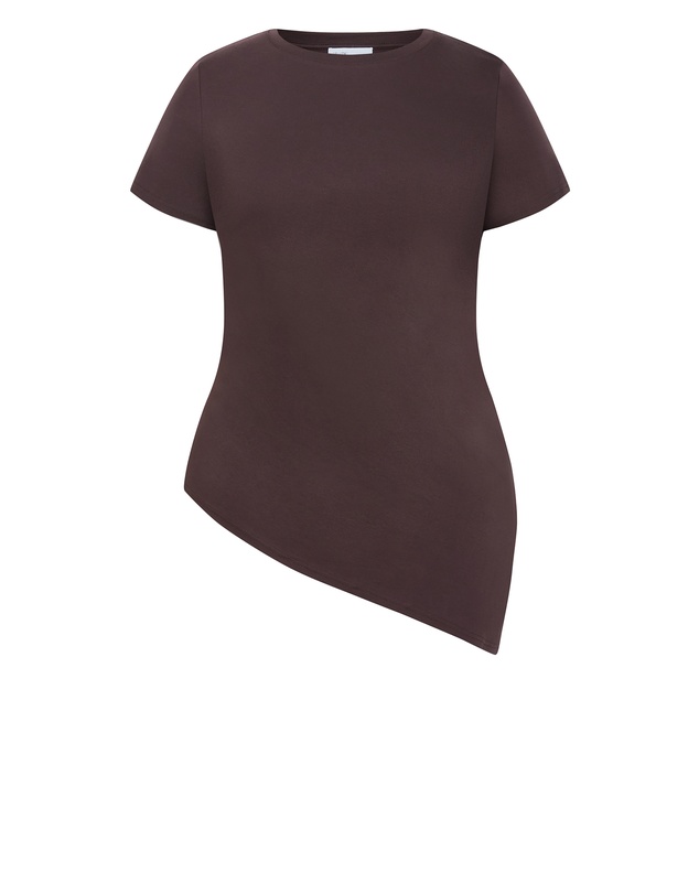 City Chic - Angled Hem Cotton Tee