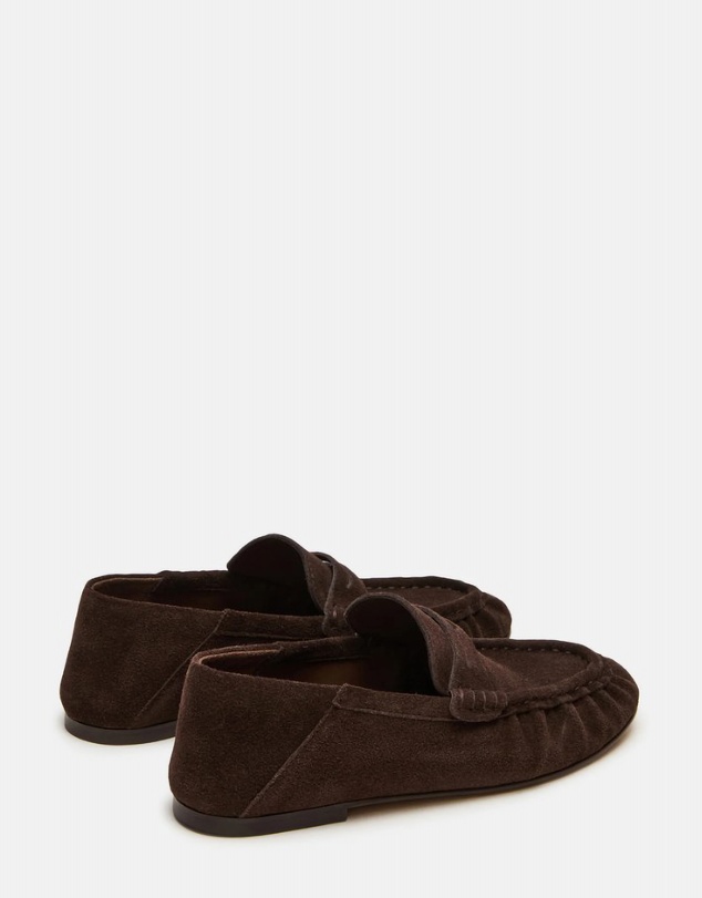 Steve Madden - Roger Chocolate Brown Suede Loafers