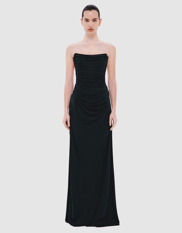 MISHA - The Dry Jersey Draped Maxi Dress