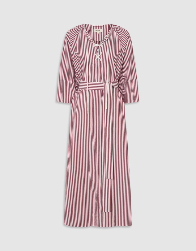 Oroton - Lace Detail Stripe Dress