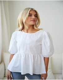 Esther & Co - Tonya Top - White