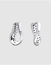 Elli Jewelry - Earrings Creole Zirconia 925 Sterling Silver