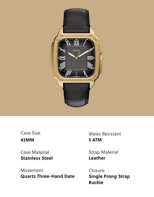 Fossil - Crosby Black Analogue Watch