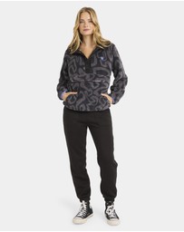 Billabong - Womens Switchback Mock Neck Fleece Top