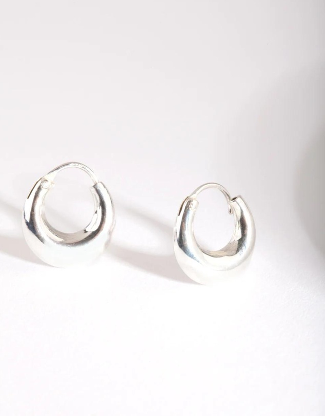 Lovisa - Silver Mini Chubby Huggie Earrings