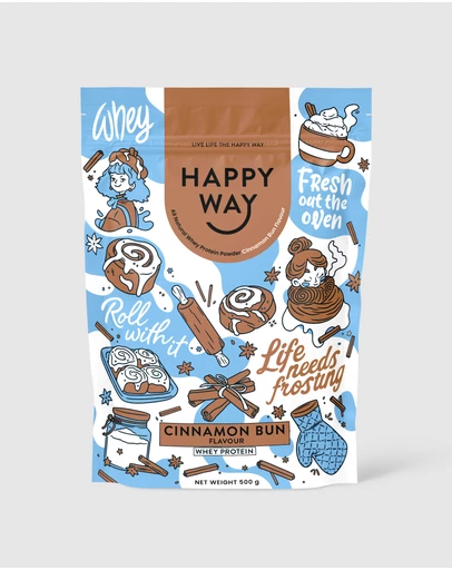 Happy Way - Cinnamon Bun Whey Protein Powder