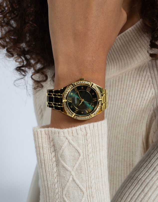 GUESS - Guess Cosmo Gold & Green Ladies Watch