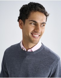 3 Wise Men - 3 Wise Men Driver Crew Neck Merino Knit - Charcoal
