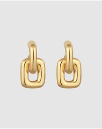 Elli Jewelry - Earrings Stud Minimalist 925 Sterling Silver Gold-Plated