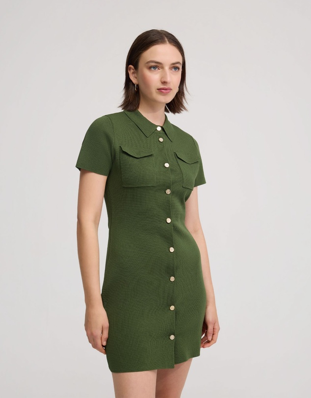 Oxford - Olive Knitted Mini Dress