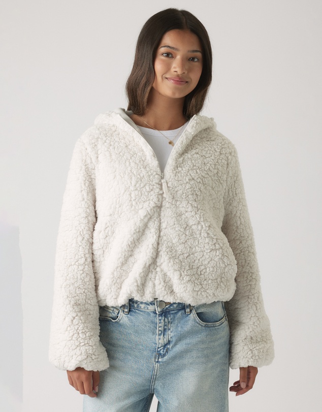 Decjuba Kids - Teddy Zip Up Hoodie - Teens