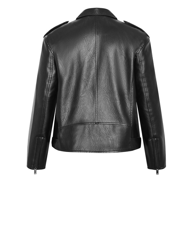 City Chic - Jule Faux Leather Biker Jacket