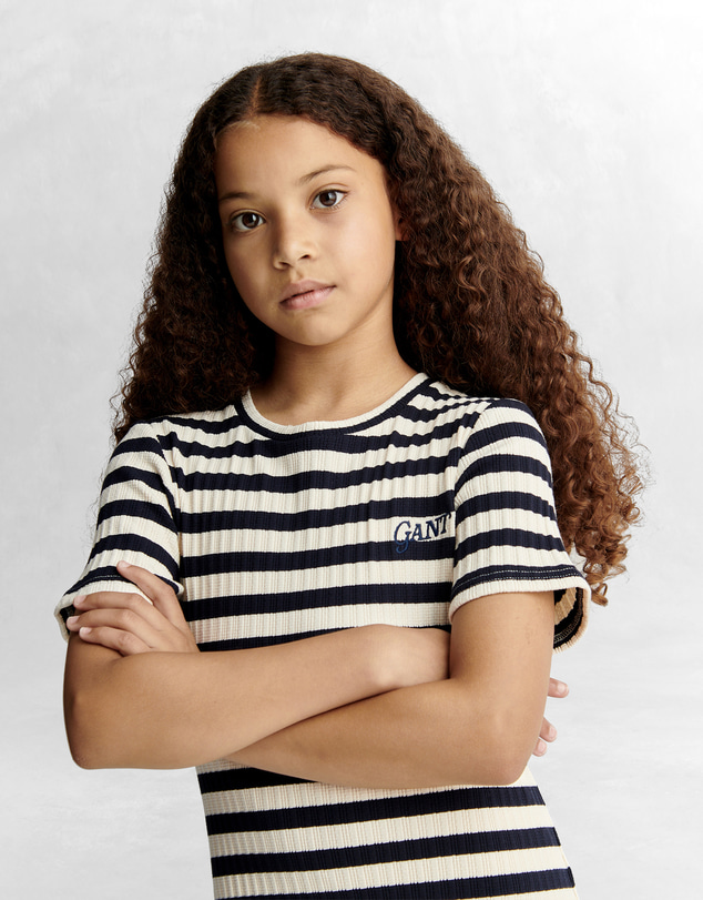 Gant - Striped Rib T-Shirt Dress
