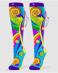 Crazy Skates - Crazy Socks Lightning Swirl Knee-High Socks