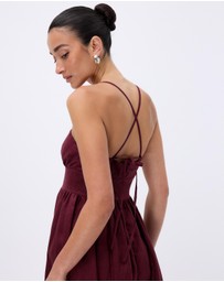 Minima Esenciales - Sage Linen Midi Dress