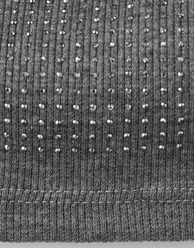 M.N.G - Draped Neck Rhinestone Top