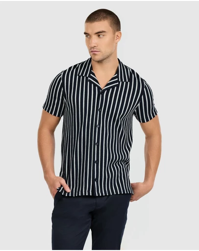 Tarocash - Gable Stripe Textured Shirt