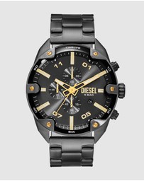 Diesel - Spiked Gun-Metal Chronograph Watch