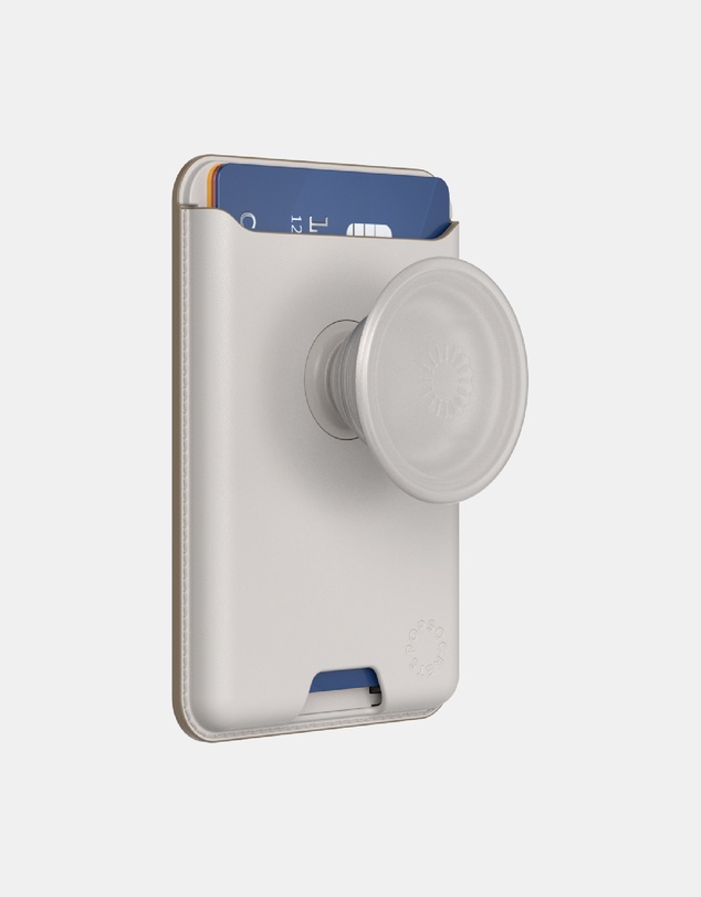 PopSockets - PopWallet+ MagSafe Softgoods Phone Wallet Card Holder+ Magnetic Adapter Ring