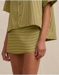 BY JOHNNY. - Pear Stripe Mini Skirt