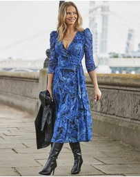 Sosandar - Paisley Print Wrap Midaxi Dress