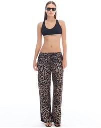 THE TALES - Animal Tuxedo Lace Wide Leg Pants