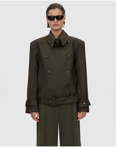 CAMILLA AND MARC - Tari Strong Shoulder Short Trench Coat