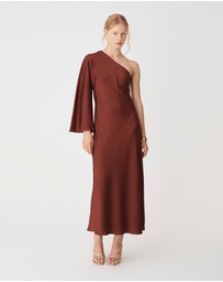 Forcast - Cleo One Shoulder Satin Dress