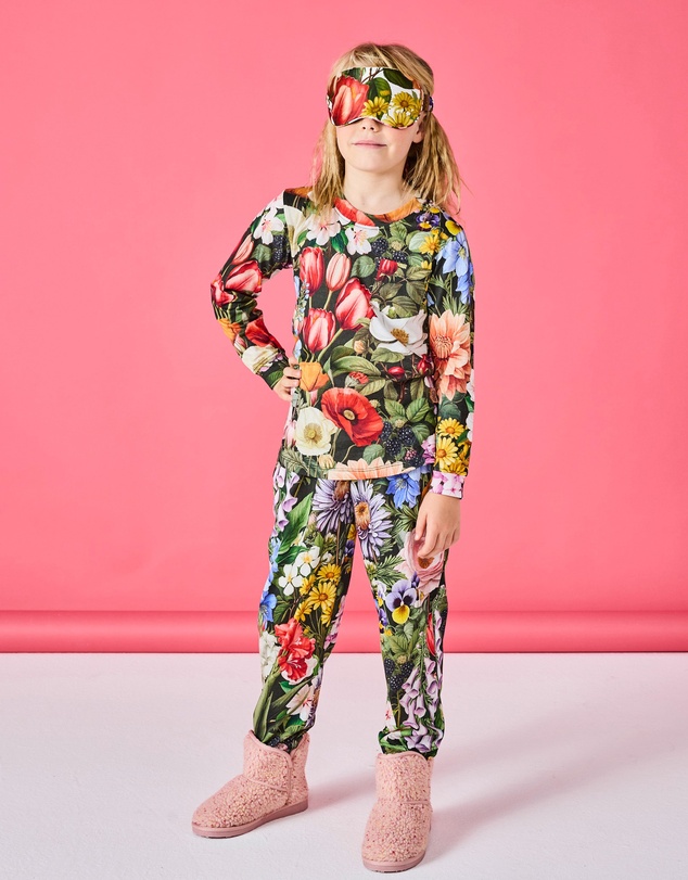 Kip&Co - Cottage Garden Eden Kids Organic Cotton Long Sleeve Top and Pants Pyjama Set - Babies-Teens