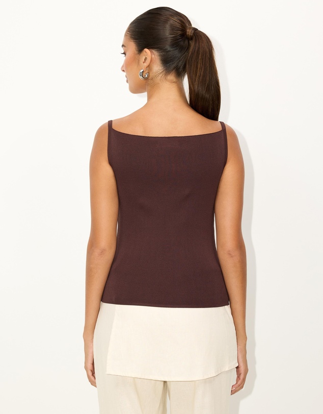 Dazie - Suri Knit Boat Neck Top