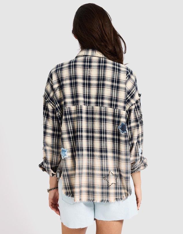 ONE TEASPOON - Flannel Star Studded Shirt