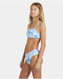 Billabong - Girls 6 to 14 Happy Hibiscus Tank Bikini Set