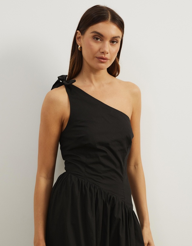 Atmos&Here - Dani One Shoulder Poplin Maxi Dress