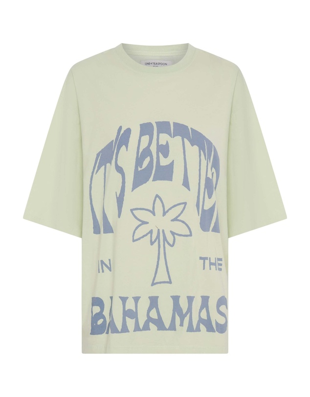 ONE TEASPOON - Its Better In The Bahamas Kobe Tee - Green Mist