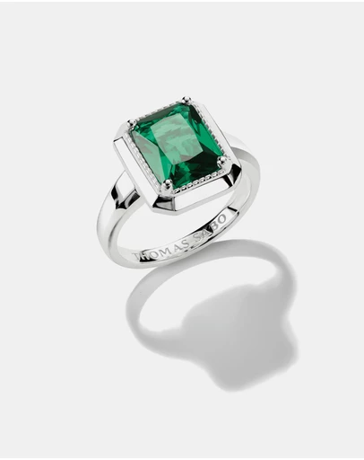 THOMAS SABO - THOMAS SABO Ring with Green Zirconia Stone