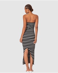 EDIKTED - Knit Back Slitted Maxi Dress