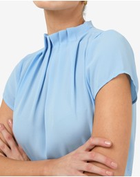 Forcast - Olivia Pleated High Neck Top