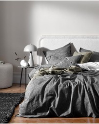 Aura Home - Chambray Fringe Quilt Cover