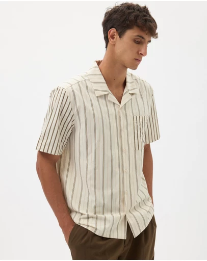 AERE - Two Stripe Cotton Shirt