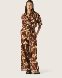 MOS The Label - Deia Print Tie Front Shirt