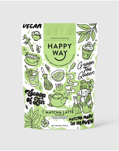 Happy Way - Matcha Latte Vegan Protein Powder
