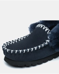 EVERAU - Australian Shepherd Ugg Popo Moccasins Cow Suede Upper Moccasins