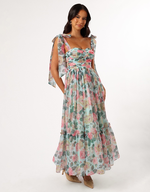 Petal & Pup - Floret Midi Dress - Blue Multi