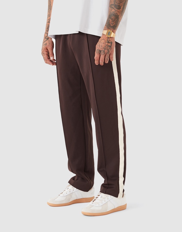 Zanerobe - Stitched Football Trackpant Dk Choc