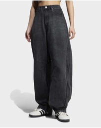adidas Originals - Adilenium Barrel Leg Denim Pants Womens