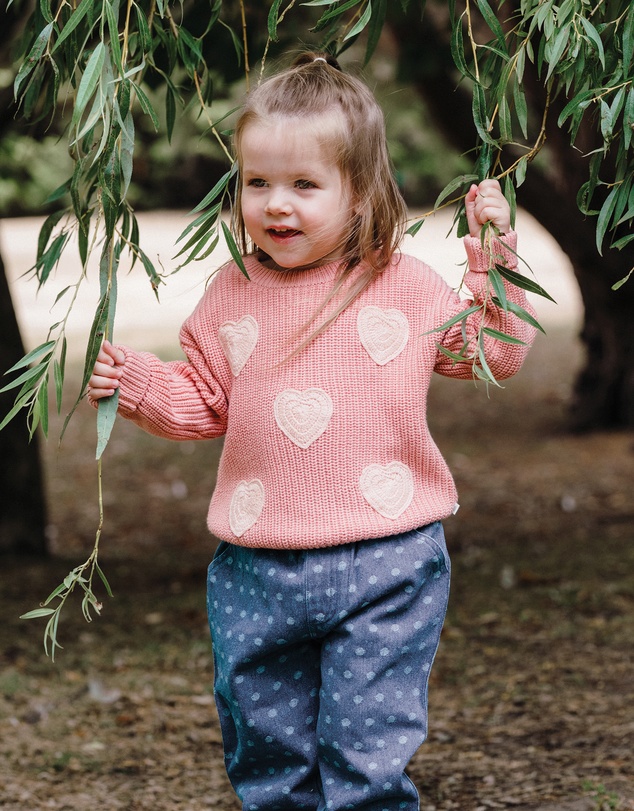 Kynd Baby - Denim Pant in Denim Dot