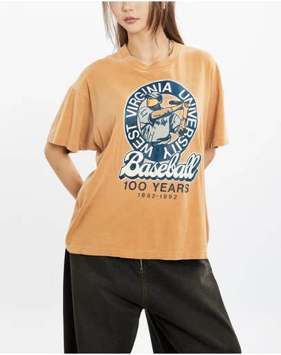 Vintage by The Real Deal - Pre Loved - 1992 West Virginia University Baseball Tee