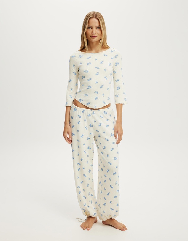Cotton On Body - Dreamy Soft Pointelle 3/4 Long Sleeve Top