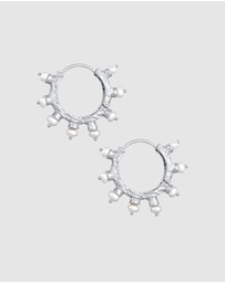 Haze & Glory - ICONIC EXCLUSIVE - Earrings Sun of Pearl Huggie 925 Sterling Silver